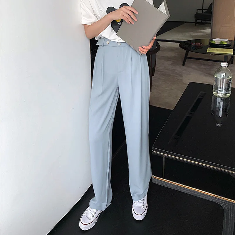 Women's Summer Casual Loose Long High Waist Pants