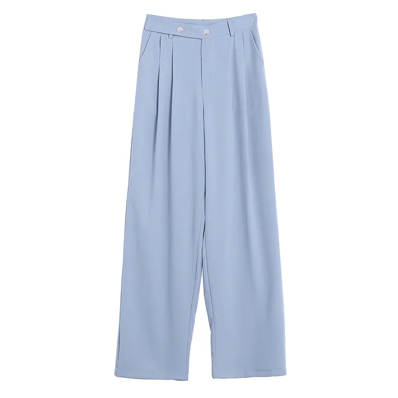 Women's Summer Casual Loose Long High Waist Pants