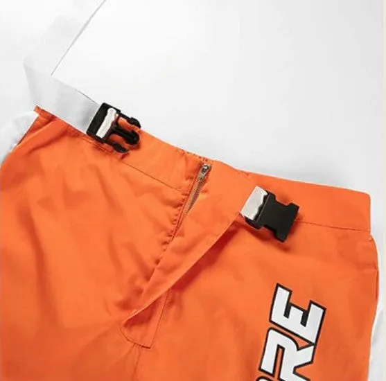 Women's Summer High-Waist Buckle Belt Fitness Joggers