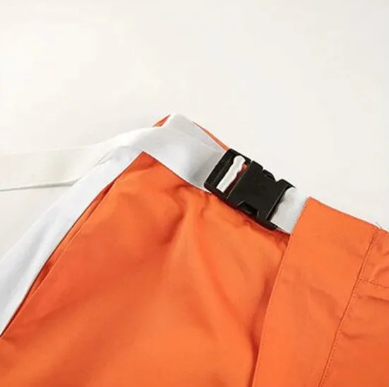 Women's Summer High-Waist Buckle Belt Fitness Joggers