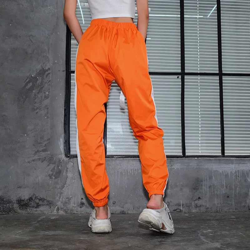 Women's Summer High-Waist Buckle Belt Fitness Joggers